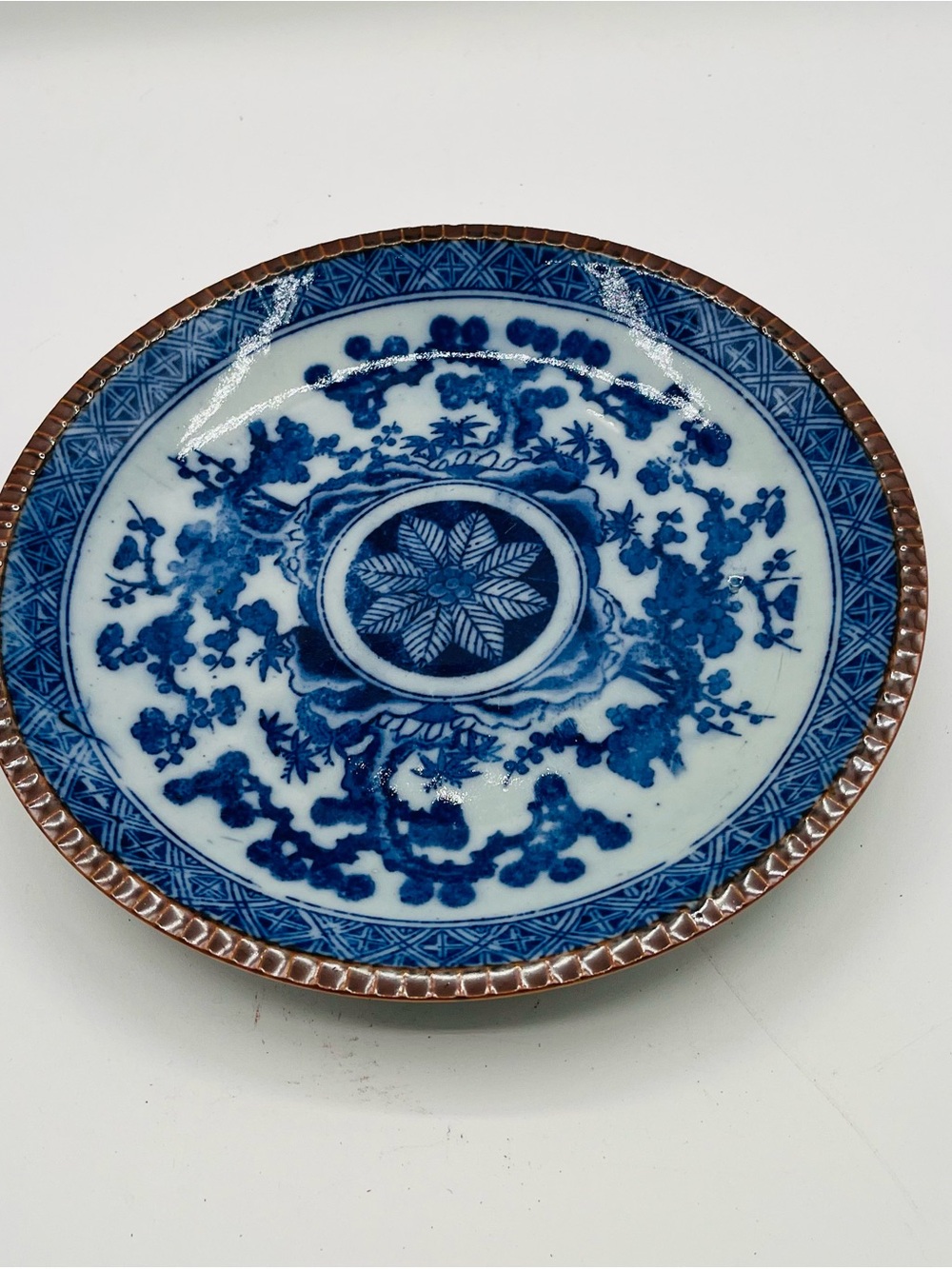 ashworth bros hanley Blue And White England Plate D 10 Inch